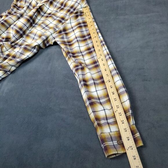 Exofficio Flannel Shirt Men's XL Brown Insect Shield Button Up Outdoor Camp - Picture 16 of 16